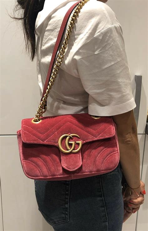 gucci velvet bag pink|Gucci velvet bag price.